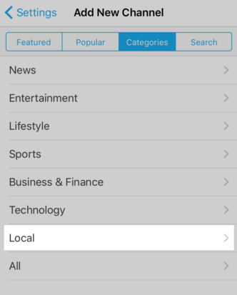 SmartNews Category List